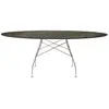 Table Glossy - bronze vielli - chrome - oval Kartell