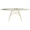 Table Glossy - Symphonie - doré - oval Kartell