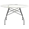 Table Glossy - rond - noir - marbre blanc Kartell