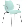 Chaise avec accoudoirs bleu clair Maui - Kartell