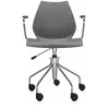 Chaise à roulettes avec accoudoirs anthracite Maui - Kartell