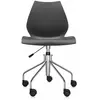Chaise anthracite pivotante à roulettes Maui - Kartell
