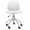 Kartell Maui, Chaise Tournante Réglable en Hauteur, Blanc Zinc