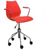 Kartell Chaise à Roulettes Avec Accoudoirs Maui (Pourpre - Polypropyl...