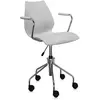 Chaise rotative à accoudoirs Maui - gris clair Kartell