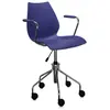 Chaise rotative à accoudoirs Maui - bleu marine Kartell