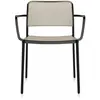 Chaise avec accoudoirs sable et noir Audrey - Kartell