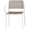 Chaise avec accoudoirs sable et blanche Audrey - Kartell