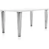 KARTELL Table TOP TOP plateau en verre dim. 160x72x80 (Blanc - pleatea...
