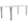 KARTELL Table TOP TOP plateau en verre dim. 190x72x90 (Blanc - pleatea...