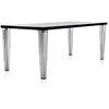 KARTELL Table TOP TOP plateau en verre dim. 190x72x90 (Noir - pleateau...