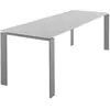 KARTELL table FOUR 223x79xH72 cm (Plateau blanc - Pieds aluminium - Pl...
