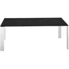 KARTELL table FOUR 190x79xH72 cm (Plateau noir - Pieds blancs - Platea...