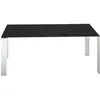 KARTELL table FOUR 158x79xH72 cm (Plateau noir - Pieds blancs - Platea...
