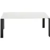 KARTELL table FOUR 158x79xH72 cm (Plateau blanc - Pieds noir - Plateau...