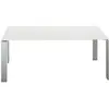KARTELL table FOUR 158x79xH72 cm (Plateau blanc - Pieds aluminium - Pl...