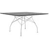 Table carrée Glossy - chrome - noir - carré - chrome - noir Kartell