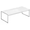 Kartell Table Basse Trays 80 X 40 Cm (Blanc - Pmma Et Acier Chromé)