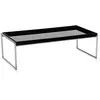 Kartell Table Basse Trays 80 X 40 Cm (Noir - Pmma Et Acier Chromé)