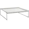 Kartell Table Basse Trays 80 X 80 Cm (Blanc - Pmma Et Acier Chromé)