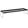 Kartell Table Basse Trays 140 X 40 Cm (Noir - Pmma Et Acier Chromé)