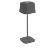 Zafferano Lampe de table LED rechargeable et dimmable Ofelia Pro Gris Foncé
