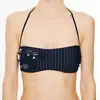 La Perla - Haut de maillot de bain bandeau Avant-Garden bleu marine 85...