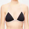La Perla - Haut de maillot triangle Waves noir/argenté T.80C