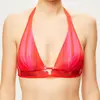 La Perla - Haut de maillot triangle Summer Stripe à rayures rouge T.80...
