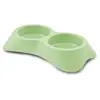 Gamelle pour chat plastique double Martin Sellier Vert 0,6 L 3002246