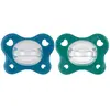 chicco Sucette PhysioForma® Dual Soft 16-36 mois en bleu