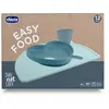 CHICCO, Set Repas En Silicone 12m+, Blu