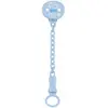 CHICCO, Clip Attache-sucette Avec Chaînette, Bleu Clair