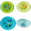 Assiettes plate & creuse décorées - assortiment de coloris BLEU Chicco
