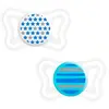 Chicco Sucette Physio Light Silicone - Boîte stérilisable - x2 - Bleu - 6-16m