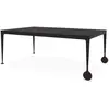 MAGIS table avec roues BIG WILL 200 x 105 cm (Noir mat - Pieds en alum...