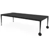 MAGIS table avec roues BIG WILL 280 x 125 cm (Noir mat - Pieds en alum...