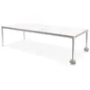 MAGIS table avec roues BIG WILL 280 x 125 cm (Blanc brillant - Pieds e...