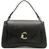 Coccinelle - Sac à main C-Me en cuir grainé noir - 29.5x18x9.5 cm OS
