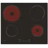 Candy table de cuisson vitrocéramique 60cm 4 feux 6500w noir - CH64CCB/4U2
