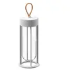 FLOS lampe de table IN VITRO UNPLUGGED (3000K, blanc - aluminium et verre)