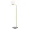 FLOS lampadaire d'extérieur IC F2 OUTDOOR (Laiton, gris lave - Verre s...