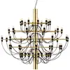 FLOS lampe à suspension 2097/50 (Laiton avec ampoules claires - Acier)