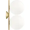Flos IC-Applique murale/Plafonnier 2 lumières Métal/Verre H42cm