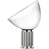 Petite lampe de table design en métal argenté Taccia - Flos