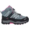 Chaussures CMP Kids Rigel Mid WaterProof gris bleuté noir rose enfant - 29