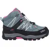 Chaussures CMP Kids Rigel Mid WaterProof gris bleuté noir rose enfant - 31