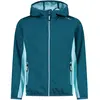 CMP - Veste softshell légère pour enfants avec capuche fixe, Deep Lake-Eau, 152