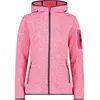 CMP - Veste Knit-Tech pour femme avec capuche fixe, Fuchsia-Blanc-Titane, S