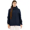 CMP - Veste femme avec zip et capuche respirante, Noir Bleu, M
